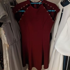 Burgundy mini dress